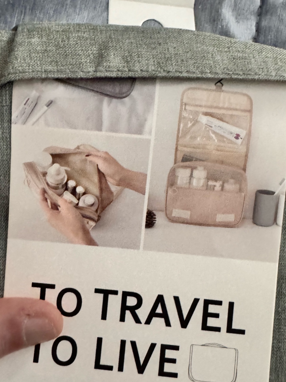 🔥 Compact Grey Toiletry Bag